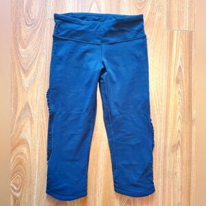 3/$60 Black Ruffled Lululemon Leggings with zipper